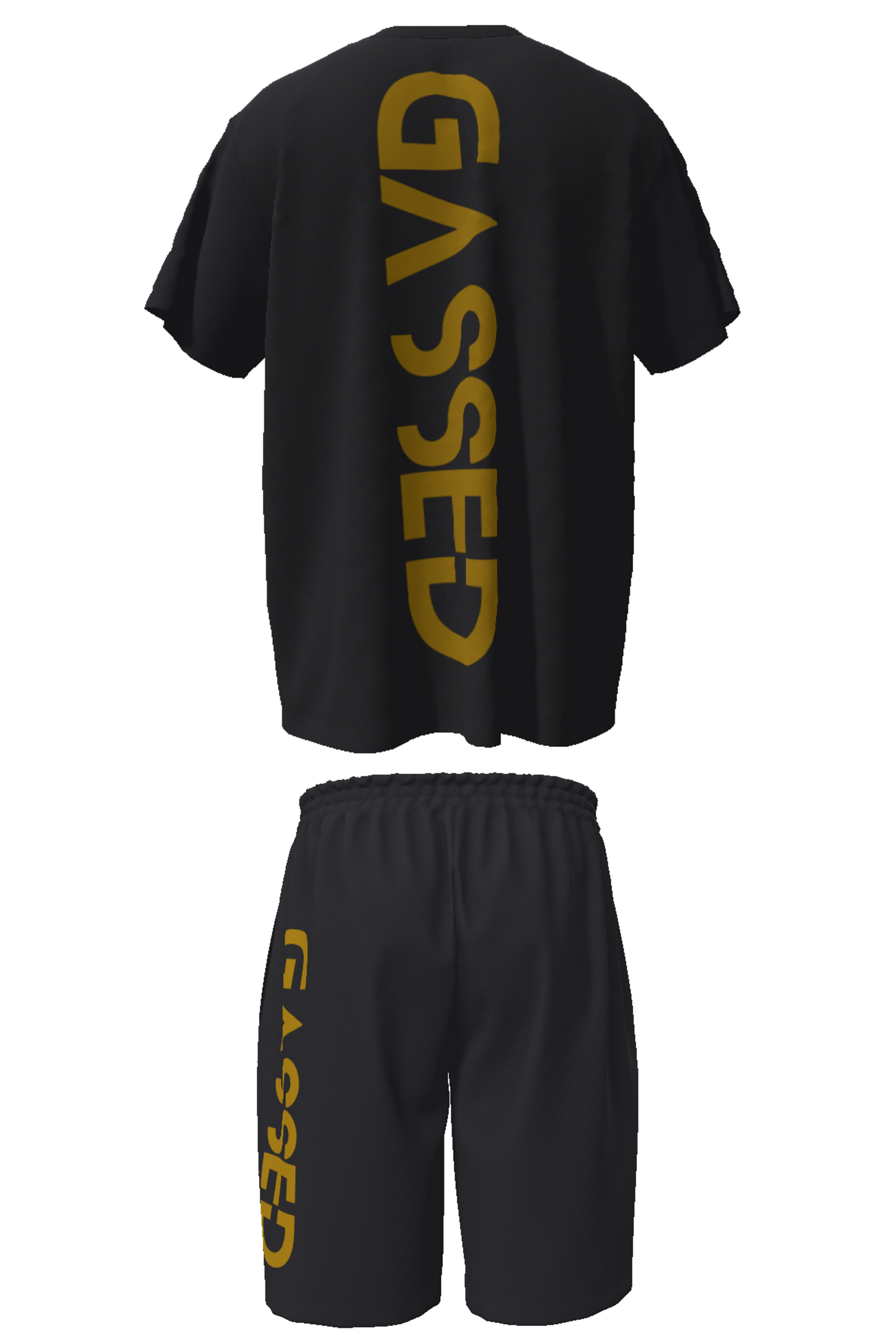 Gassed: Black Shorts & Tee Set V.2