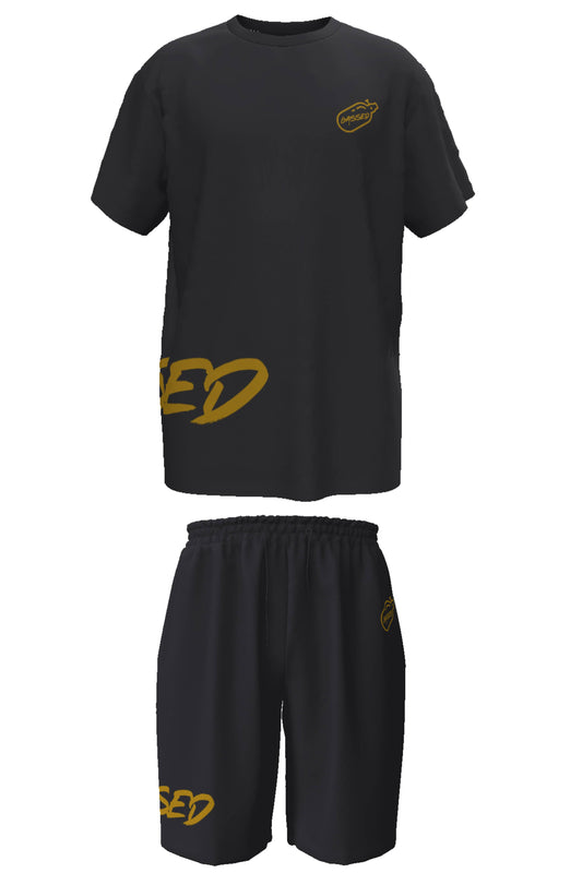 Gassed: Black Shorts & Tee Set V.1