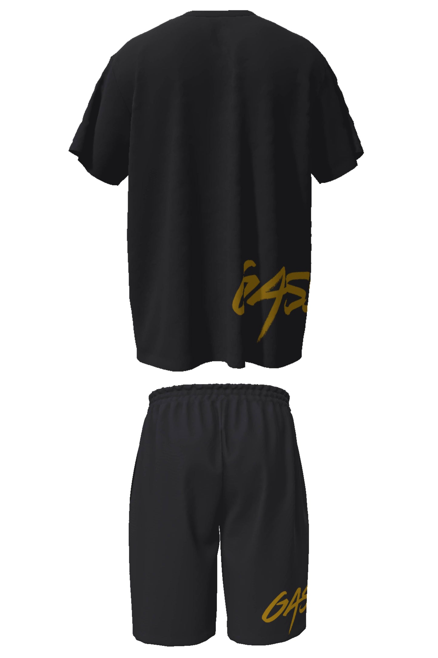 Gassed: Black Shorts & Tee Set V.1