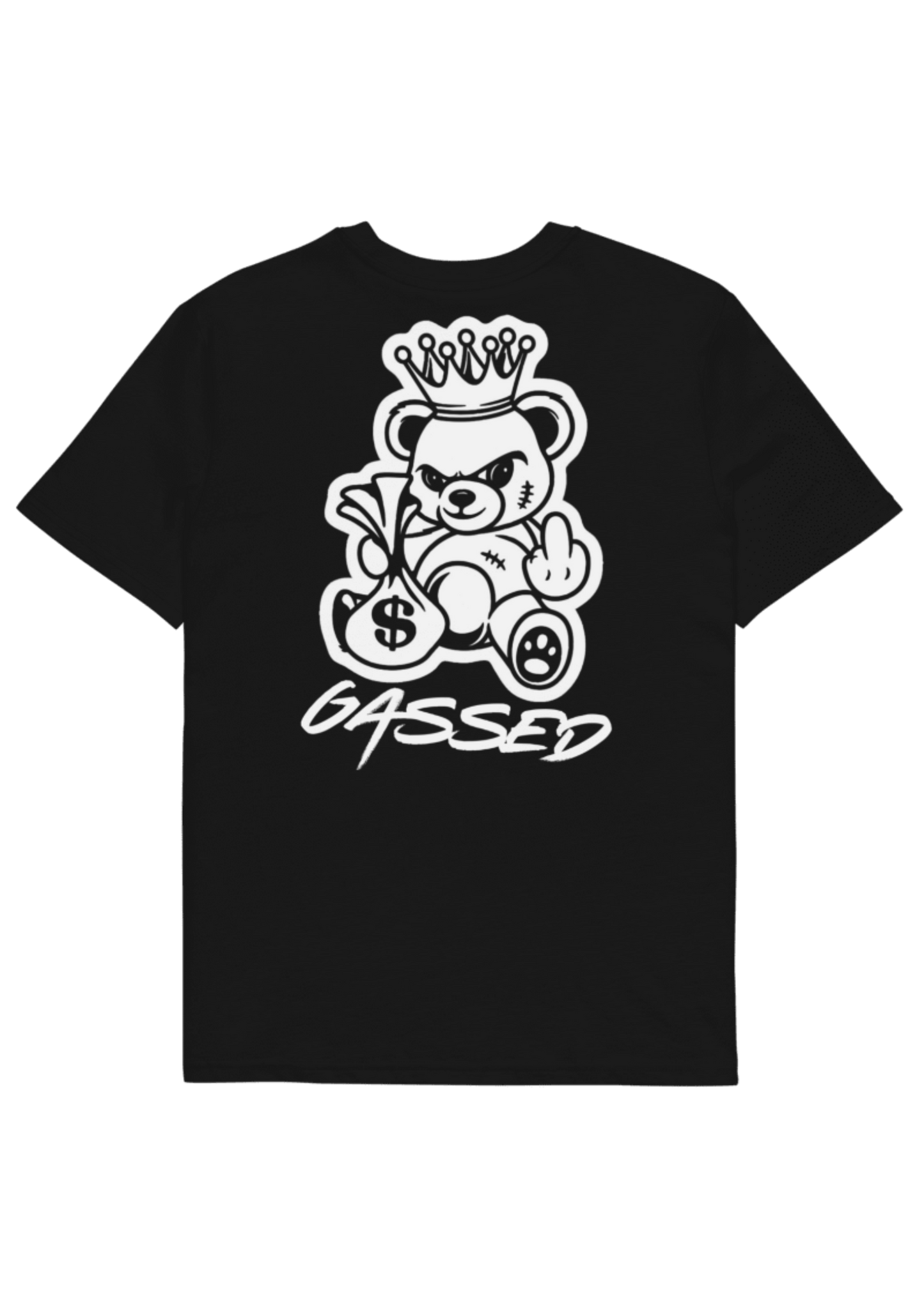 Gassed Bear: Black Shorts & Tee Set