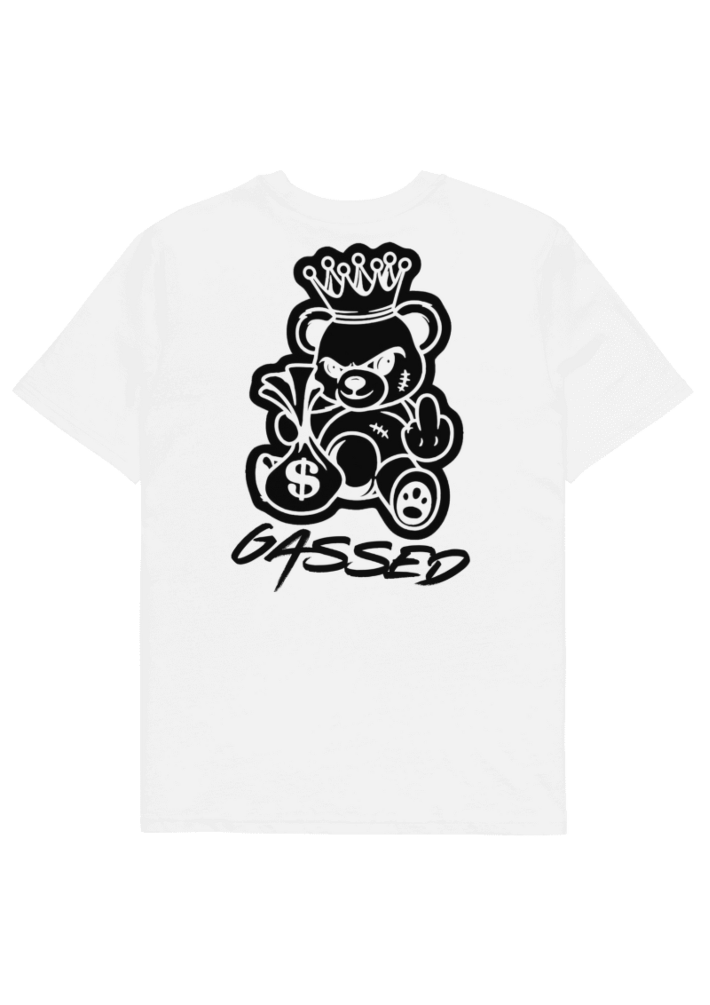 Gassed Bear: White Shorts & Tee Set