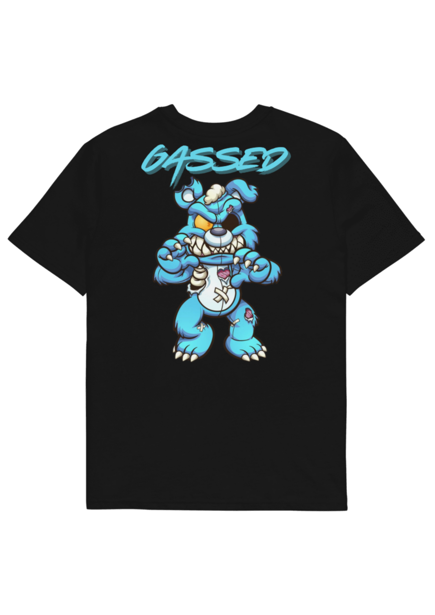 Gassed Evil Bear: Black Shorts & Tee Set