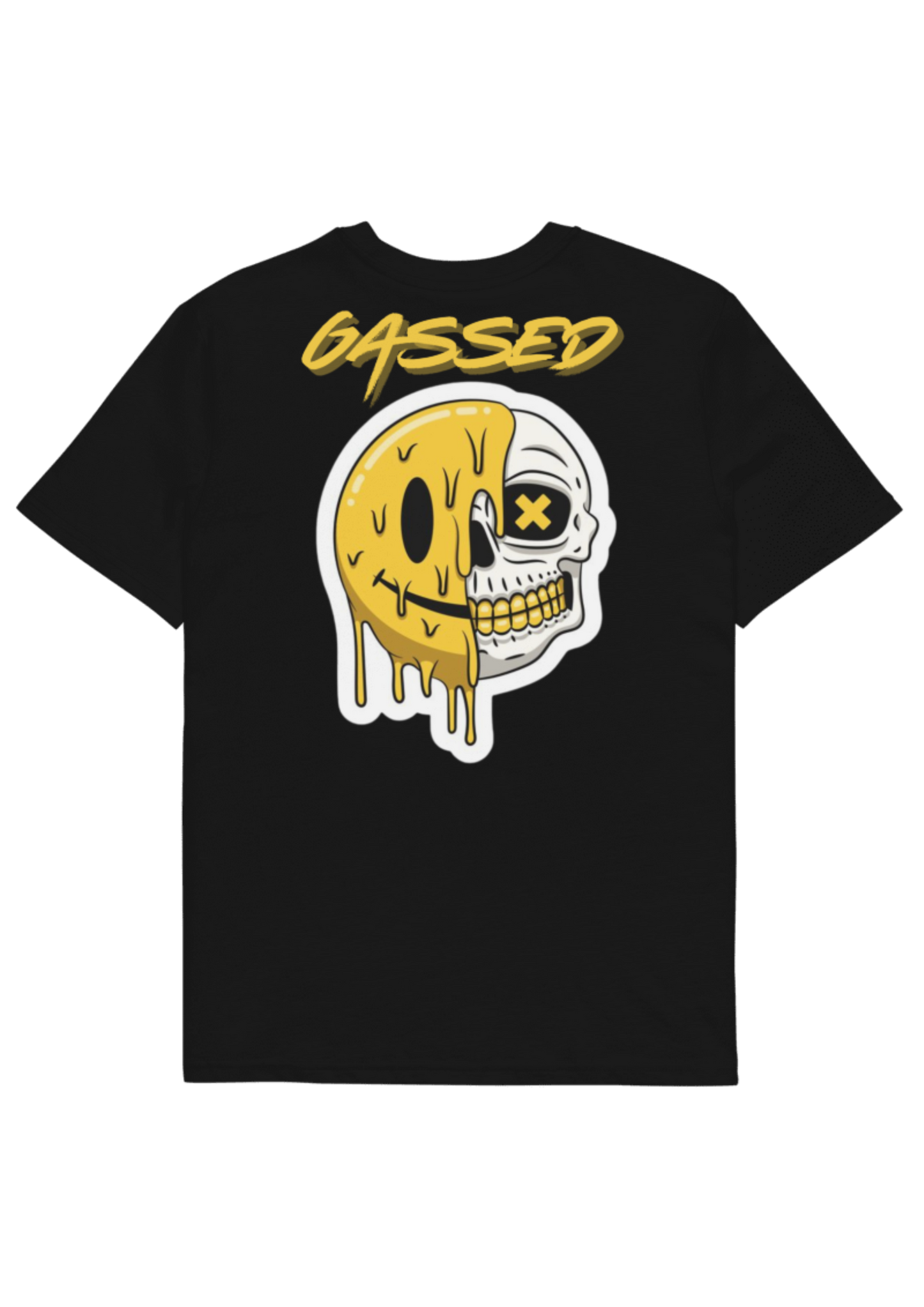 Gassed Skull Smiley: Black Shorts & Tee Set