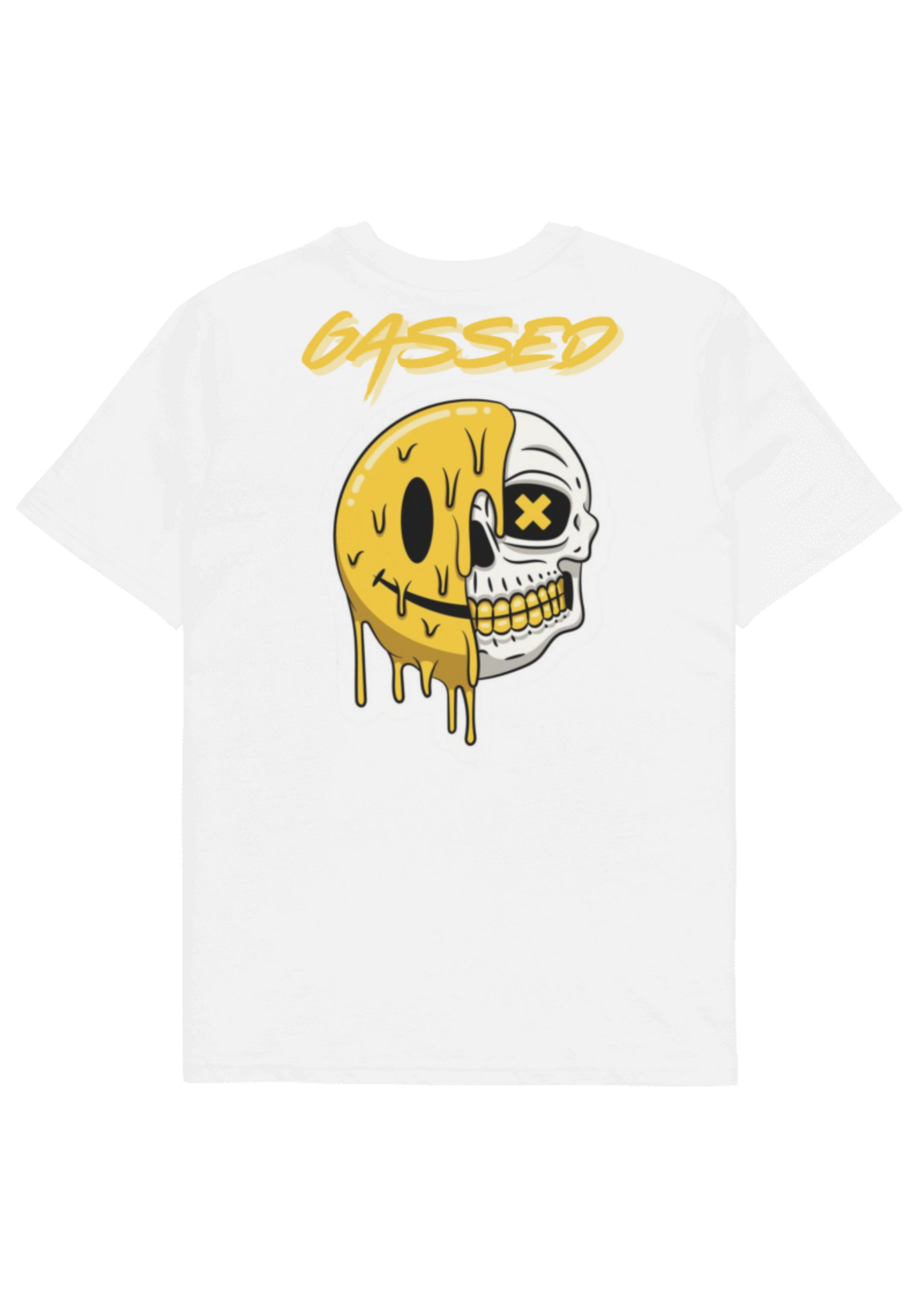 Gassed Skull Smiley: White Shorts & Tee Set