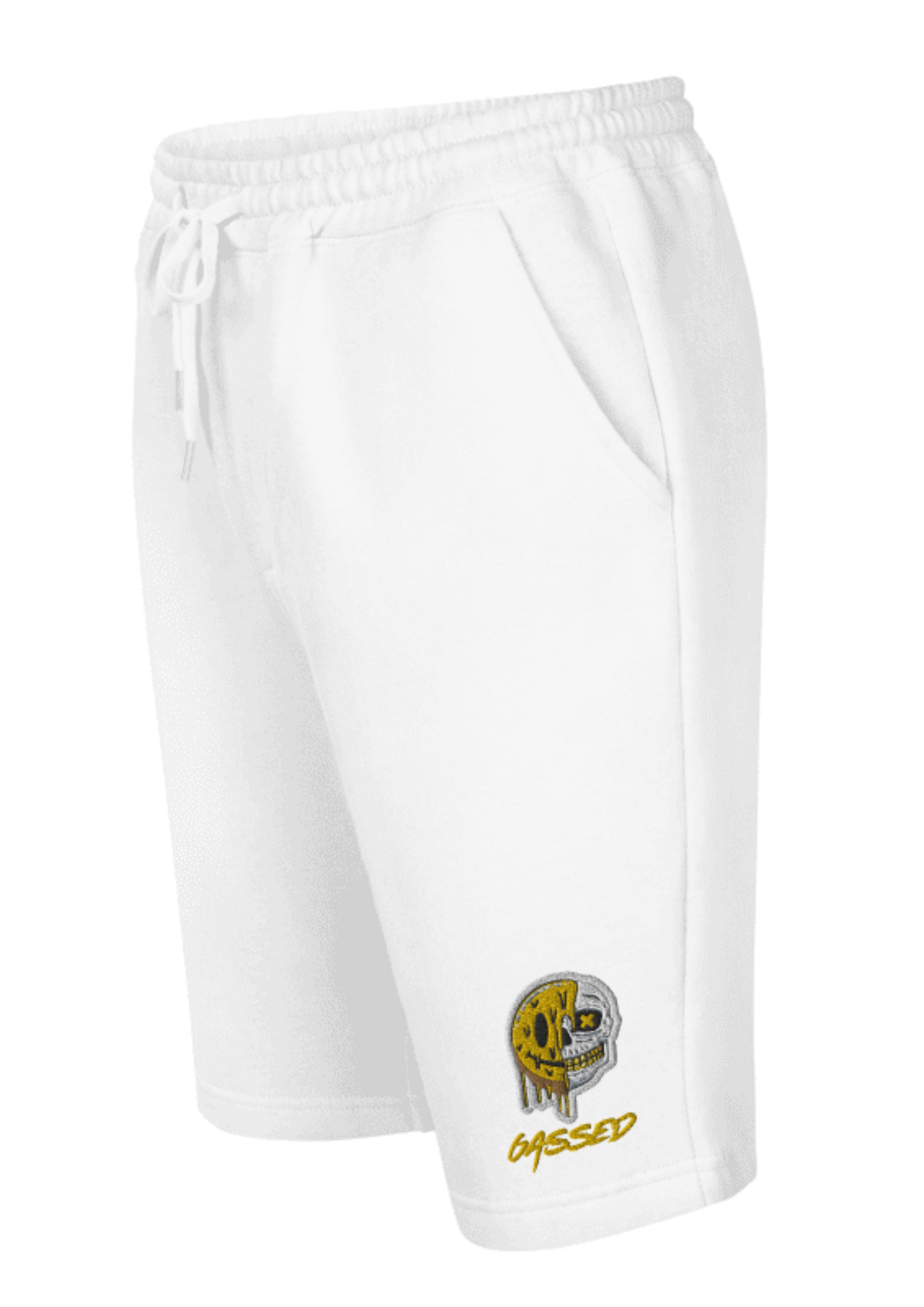 Gassed Skull Smiley: White Shorts & Tee Set