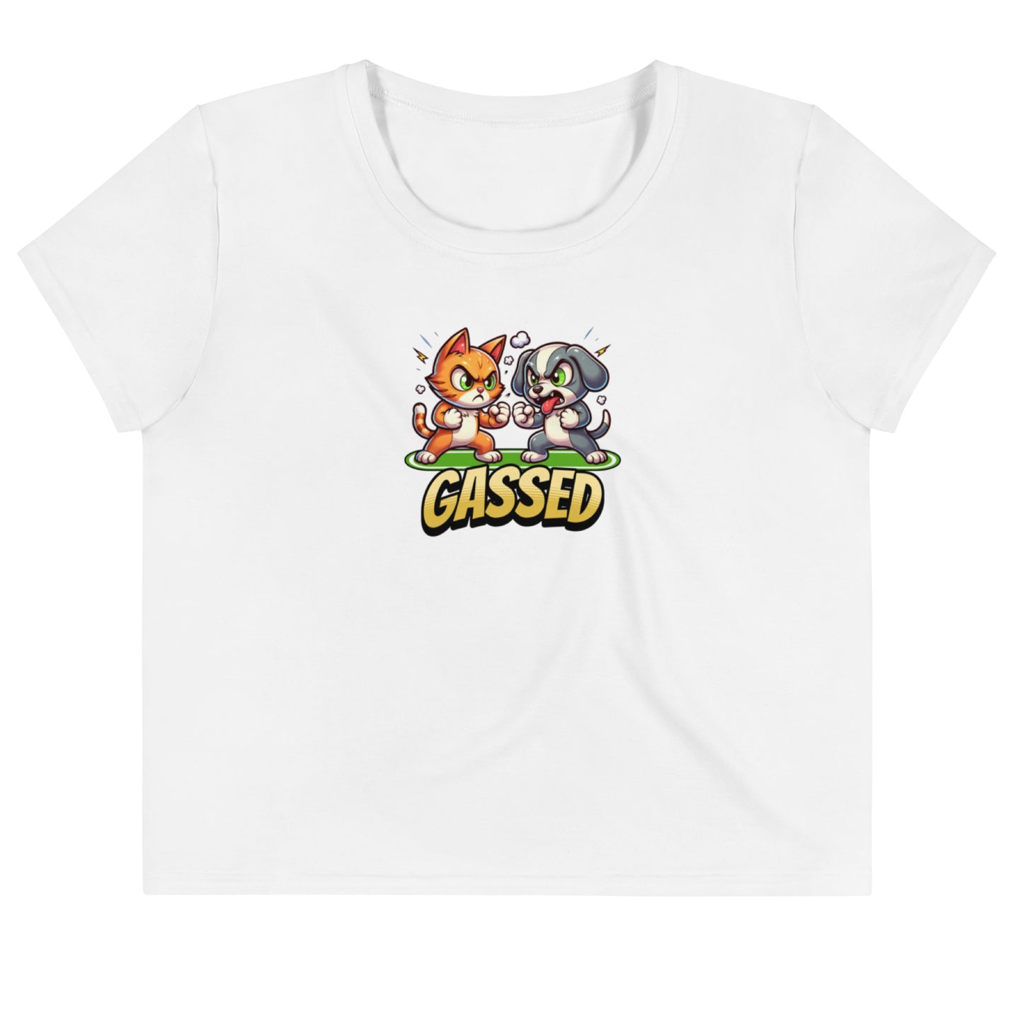 Gassed Cat Vs Dog - Crop Top