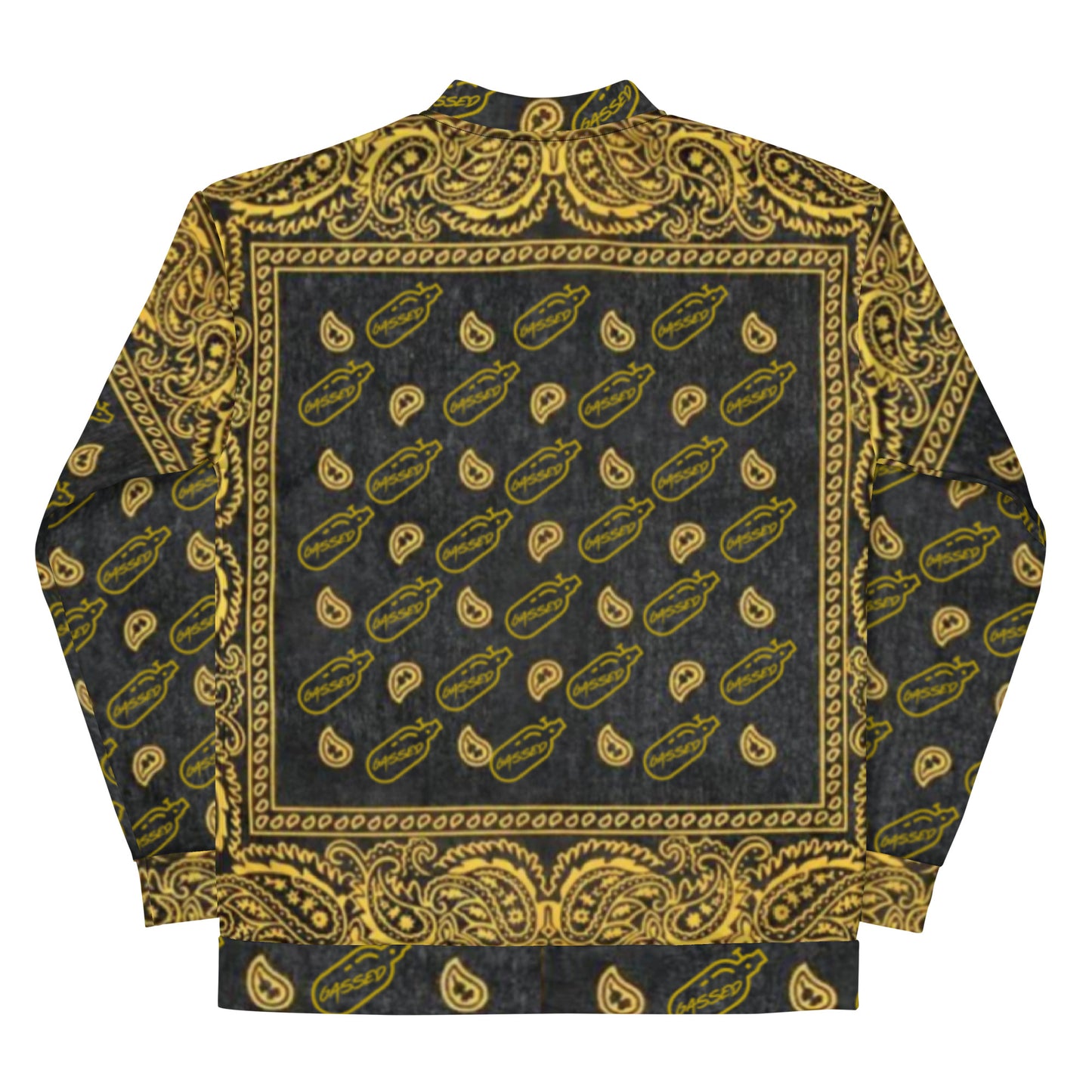 GASSED Gold -  Black Bomber Jacket