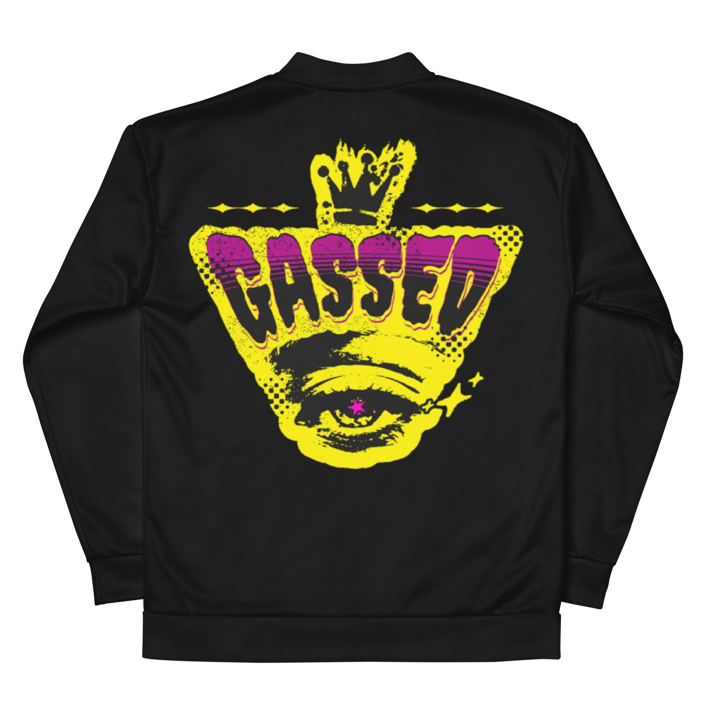 GASSED Eye - Black Bomber Jacket