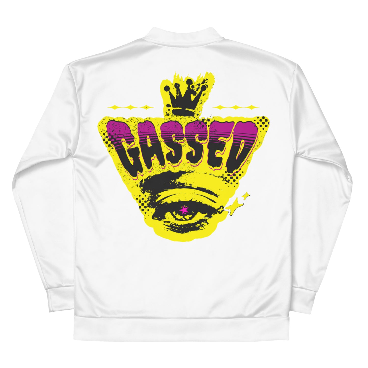 GASSED Eye - White  Bomber Jacket