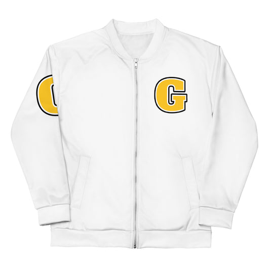 GASSED "G" - White Bomber Jacket