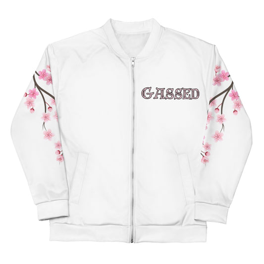 GASSED Blossom - White Bomber Jacket