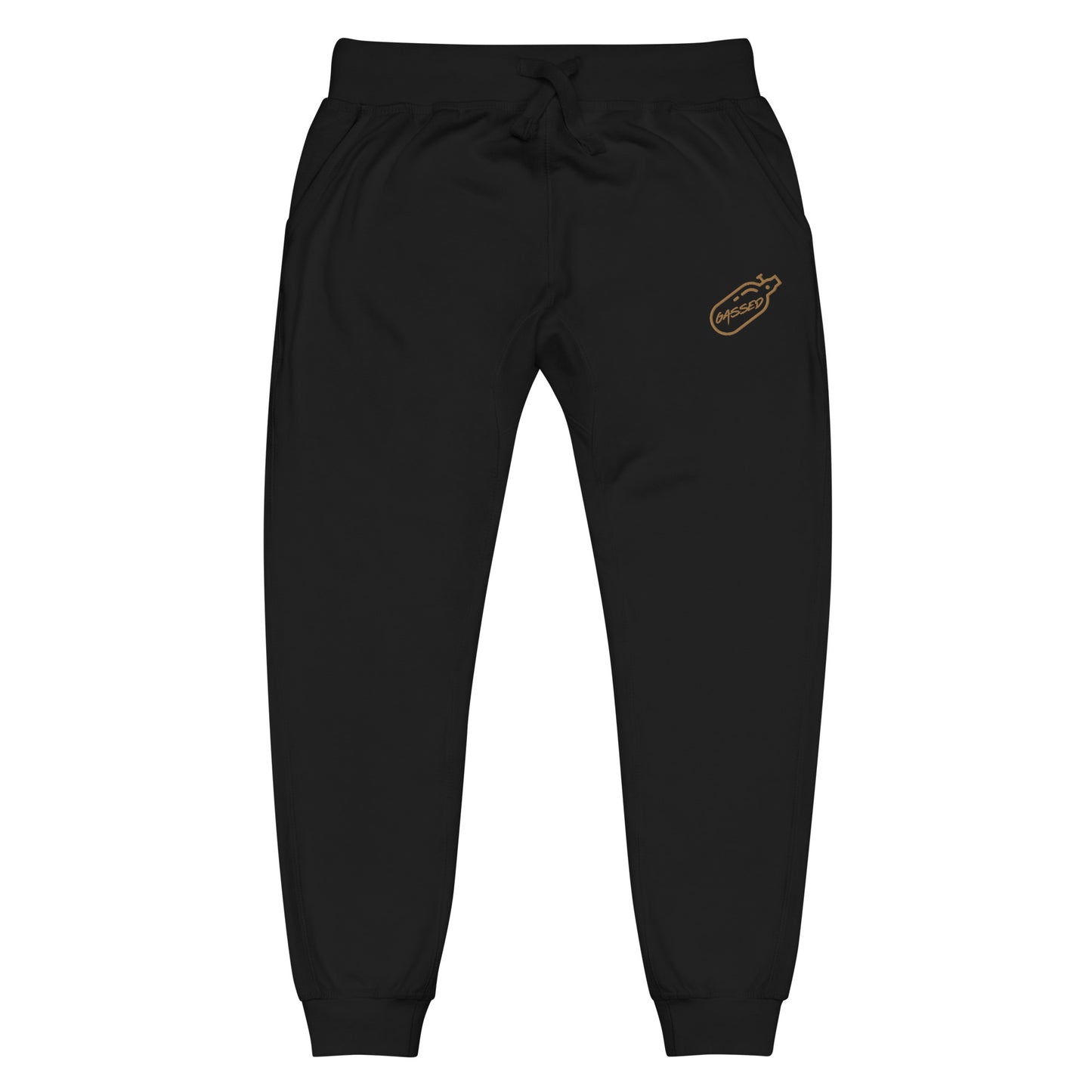 GASSED Joggers - Brown Embroidered Logo