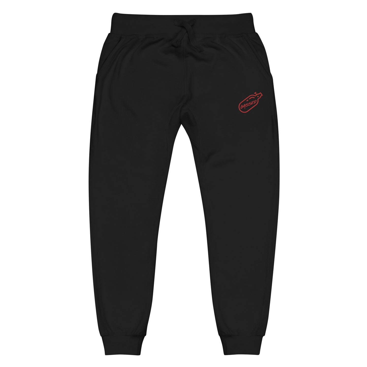 GASSED Joggers - Red Embroidered Logo