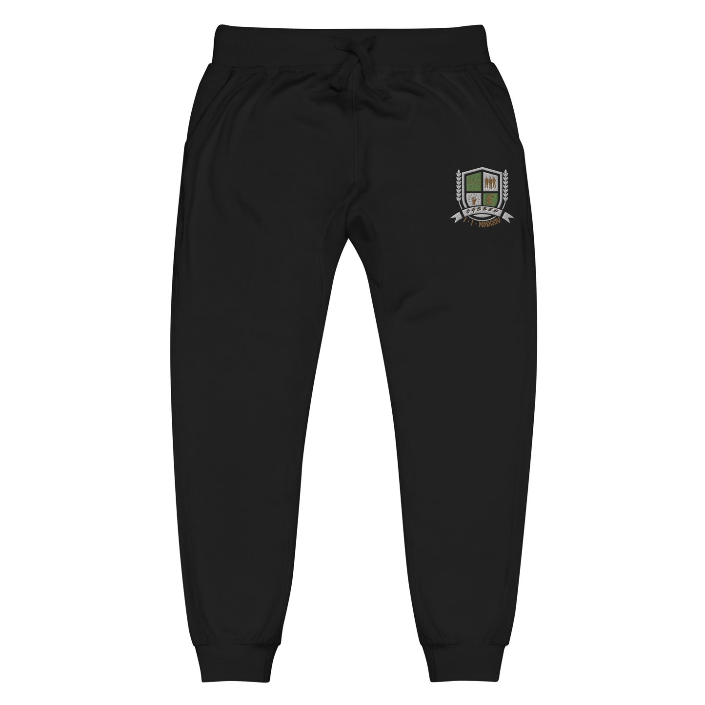 GASSED Crest - Black Tracksuit Bottoms