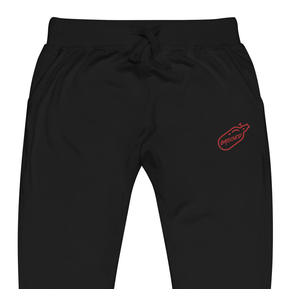 GASSED Joggers - Red Embroidered Logo