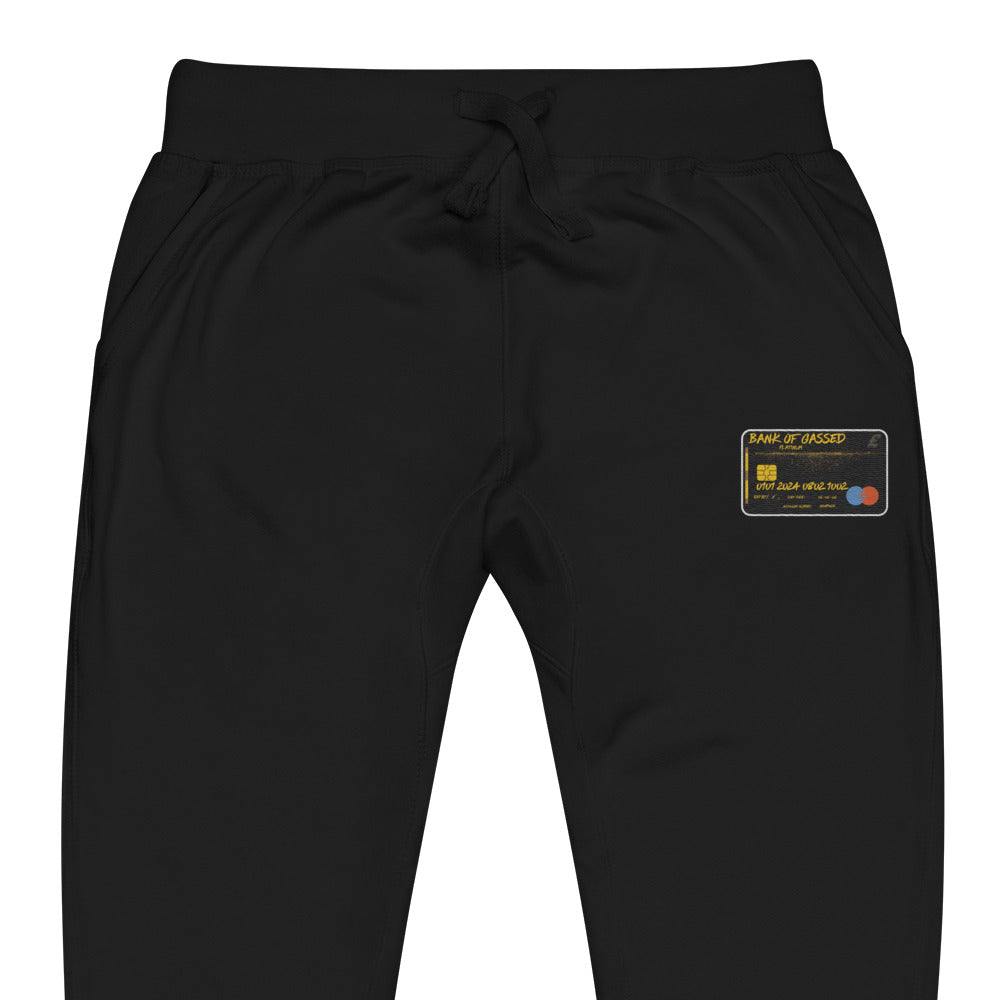 GASSED Bank Of Gassed - Black Tracksuit Bottoms