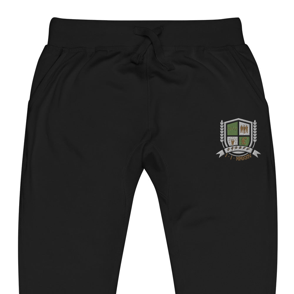 GASSED Crest - Black Tracksuit Bottoms