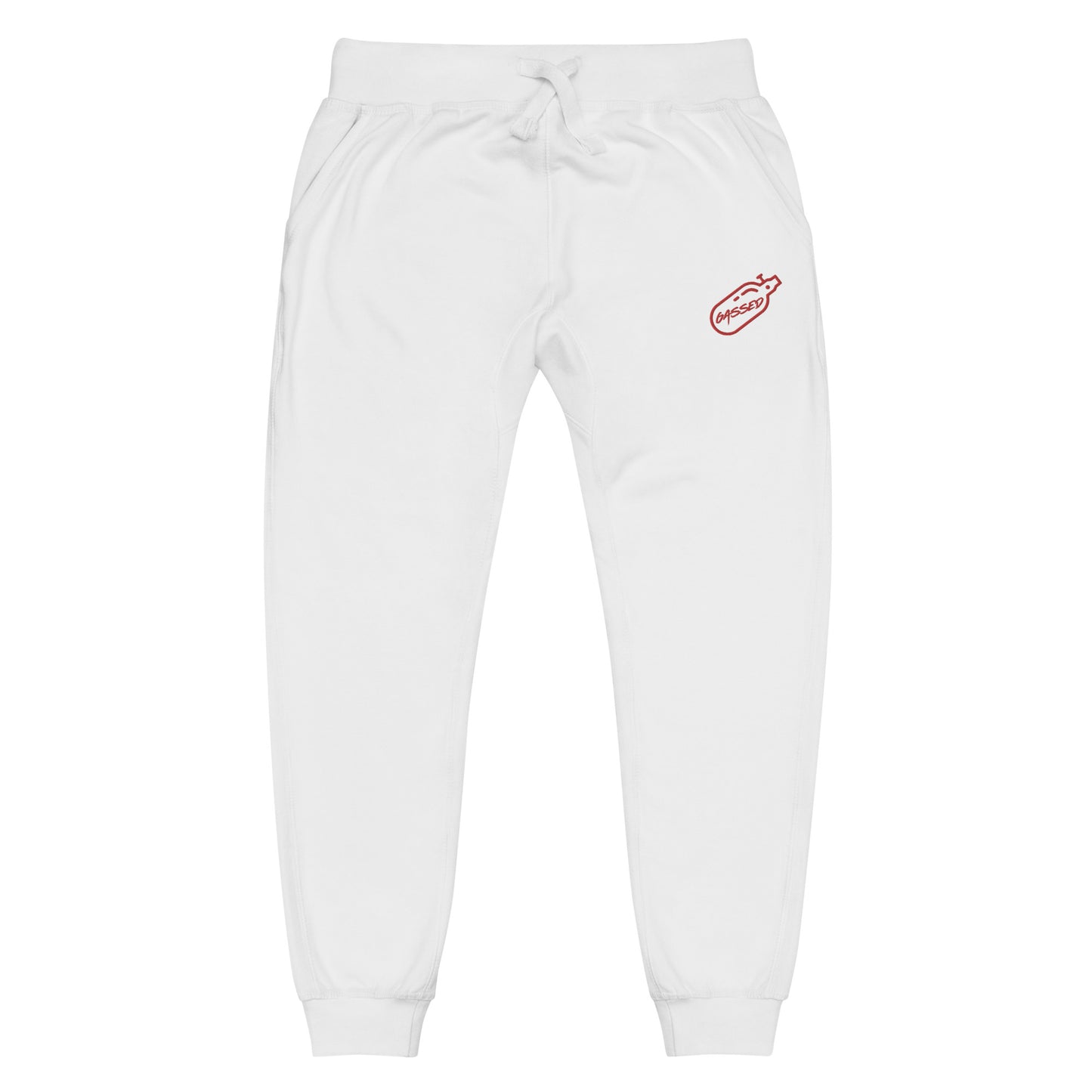 GASSED Joggers - Red Embroidered Logo