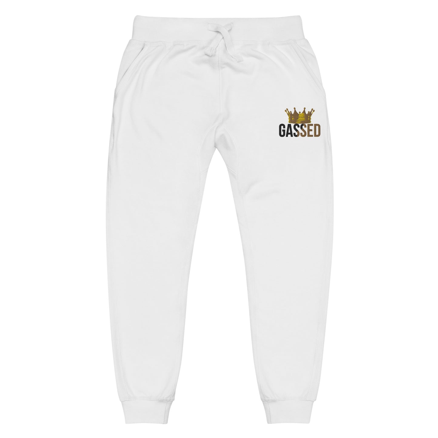 GASSED King - White Tracksuit Bottoms