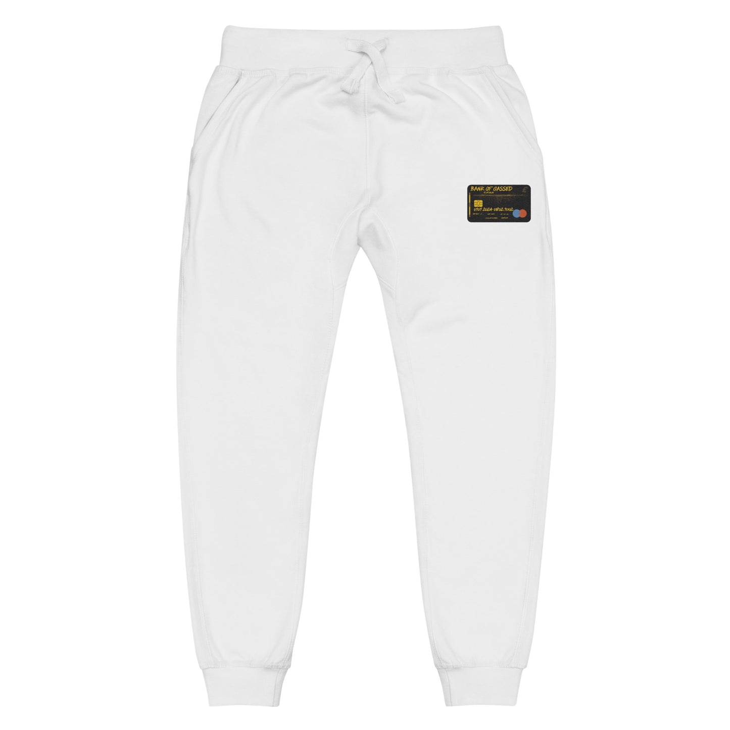 GASSED Bank Of Gassed - White Tracksuit Bottoms