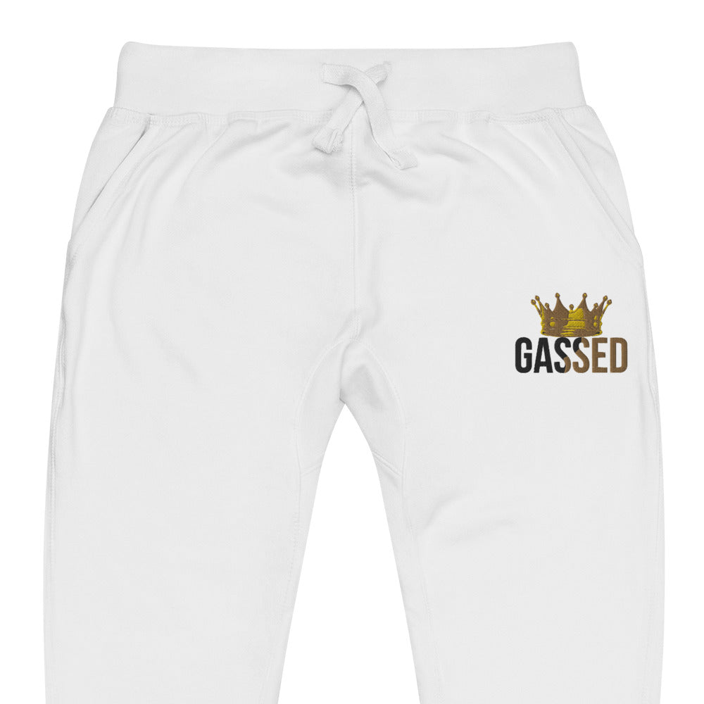 GASSED King - White Tracksuit Bottoms