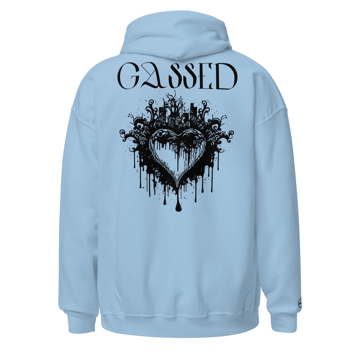 GASSED Womens: Black Heart Oversized Hoodie