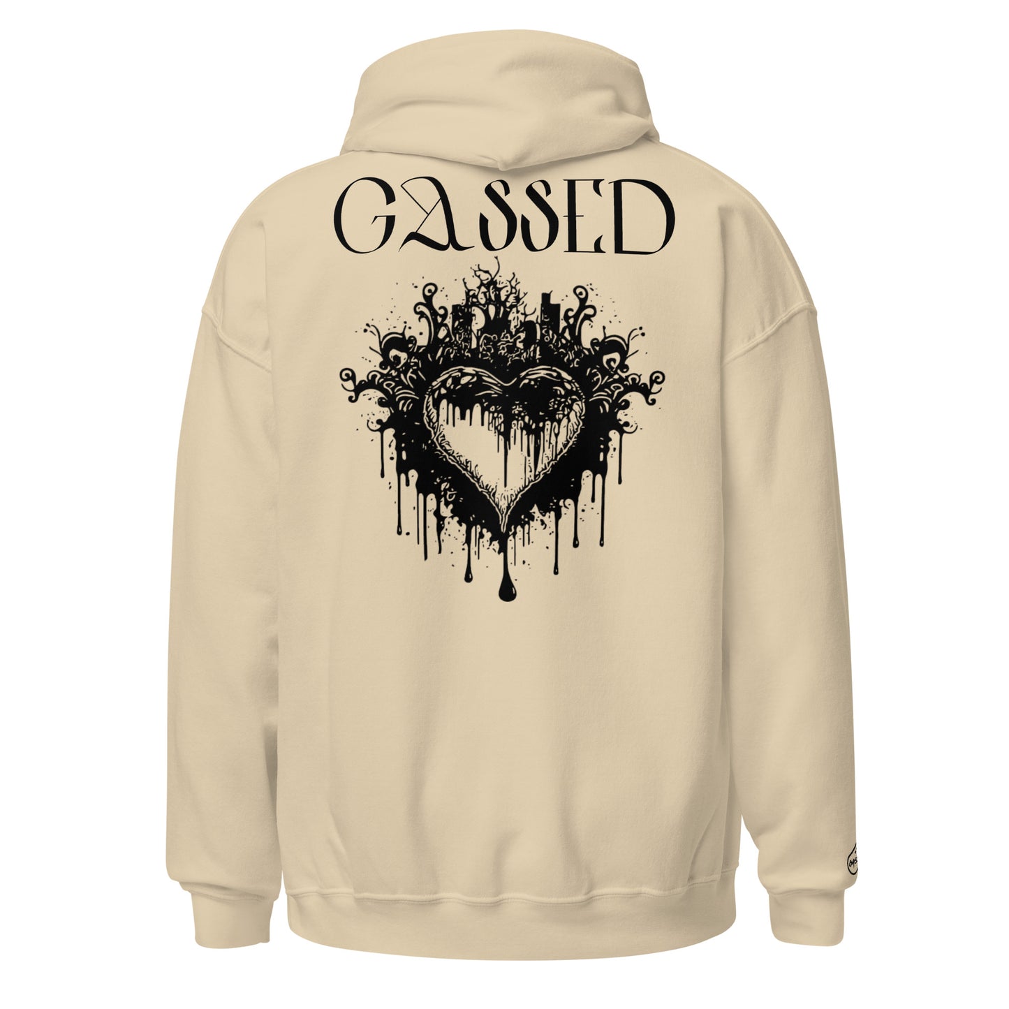 GASSED Womens: Black Heart Oversized Hoodie