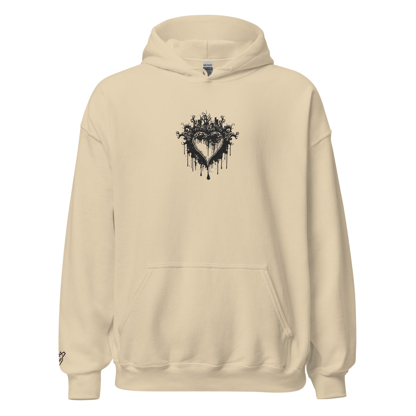 GASSED Womens: Black Heart Oversized Hoodie