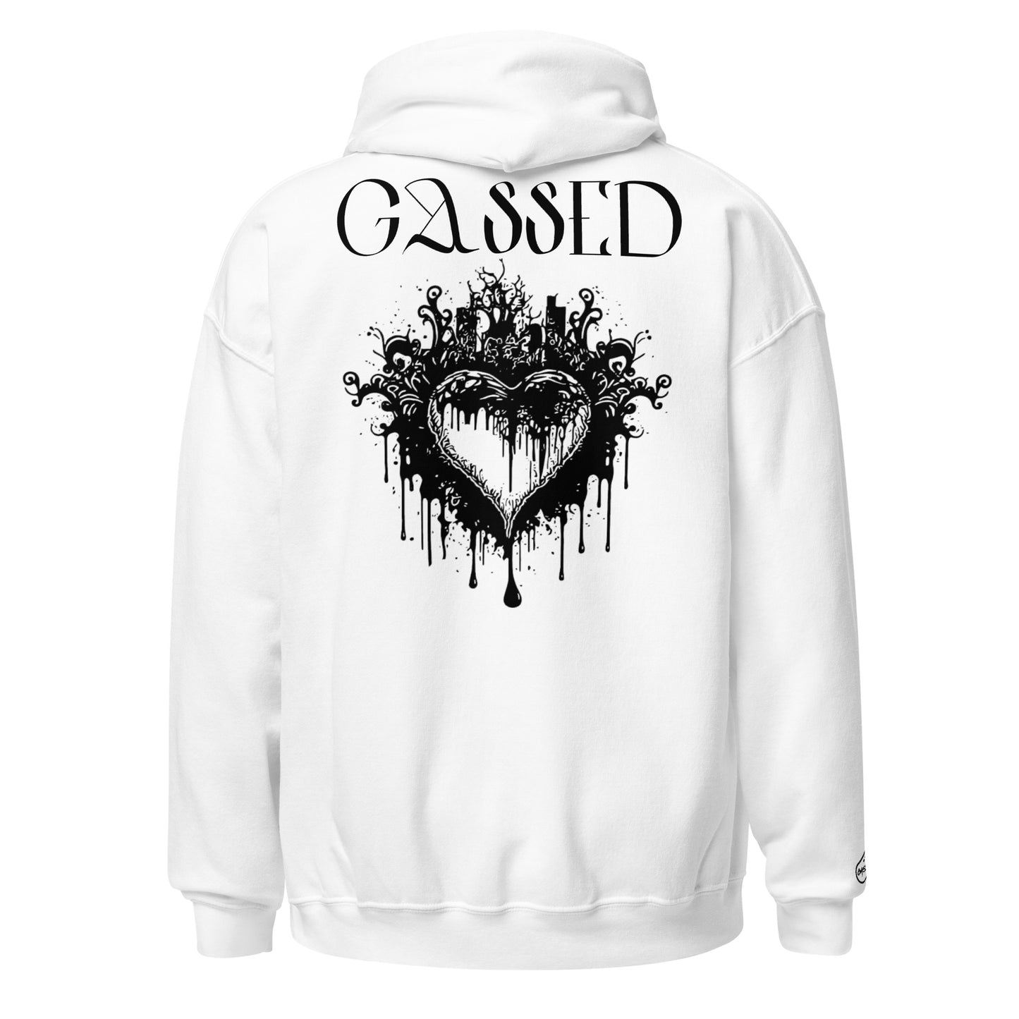 GASSED Womens: Black Heart Oversized Hoodie