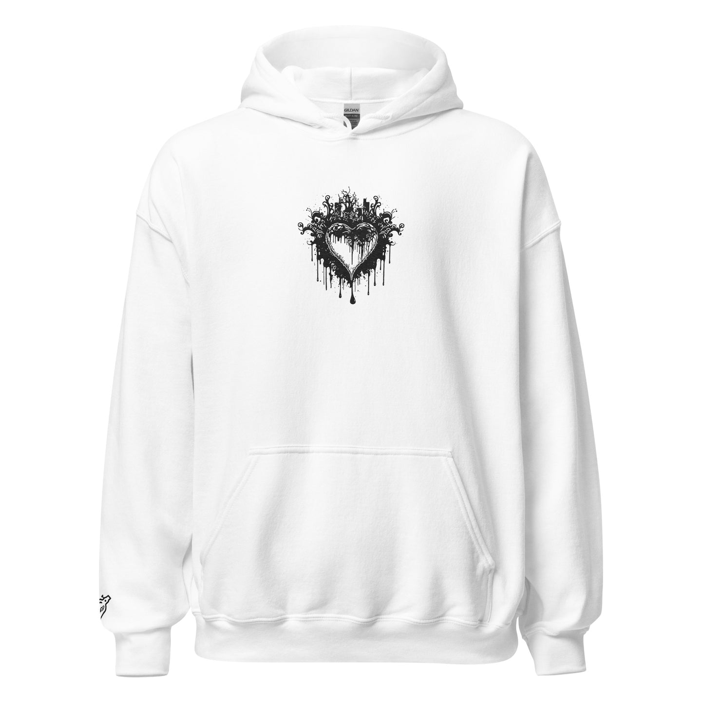 GASSED Womens: Black Heart Oversized Hoodie